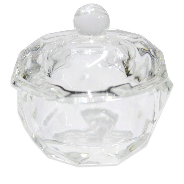 Crystal Octagon Dappendish/with Glass Lid/Octagonal