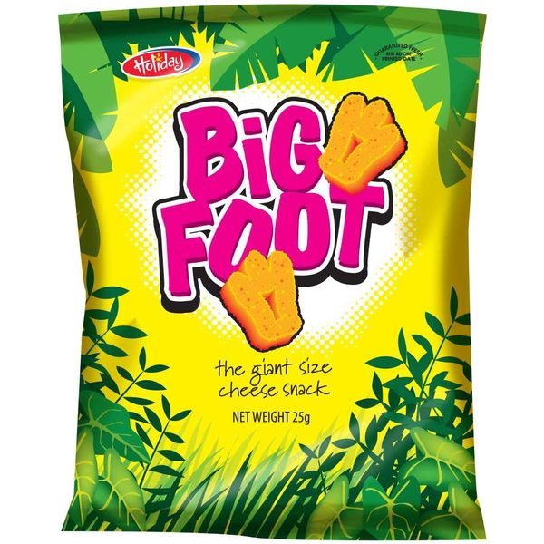 Holiday Big Foot, The Giant Cheese Snack, 0.8 Oz, Pack of 12