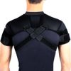 Kuangmi Sport Double Shoulder Support Adjustable Black 1 Piece (Small)