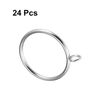 TA-VIGOR 24Pcs Metal Curtain Rings, 55mm Internal Diameter, Silver