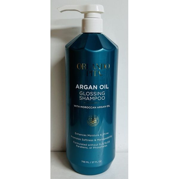Orlando Pita ~ Argan Glossing Shampoo ~ Enhances Moisture & Shine 27 fl oz