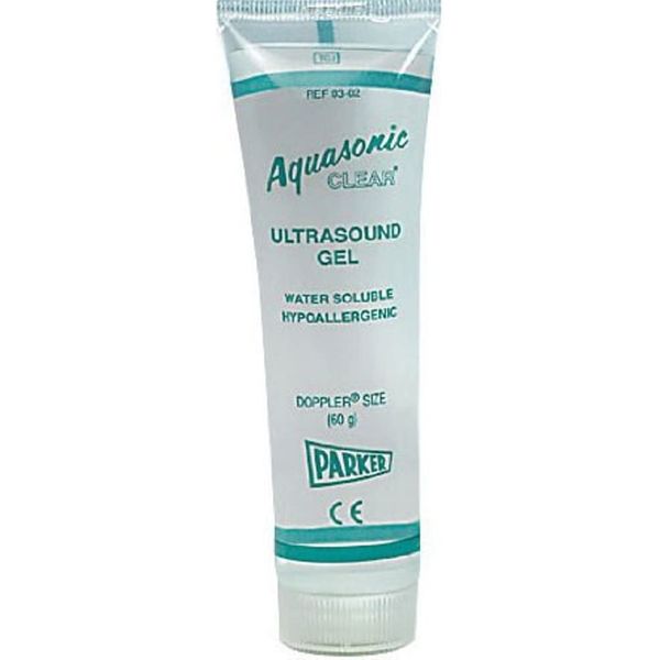 Pack of 3 Aquasonic Clear Ultrasound Gel, 60g Tube, Each, Brend Parker Labs