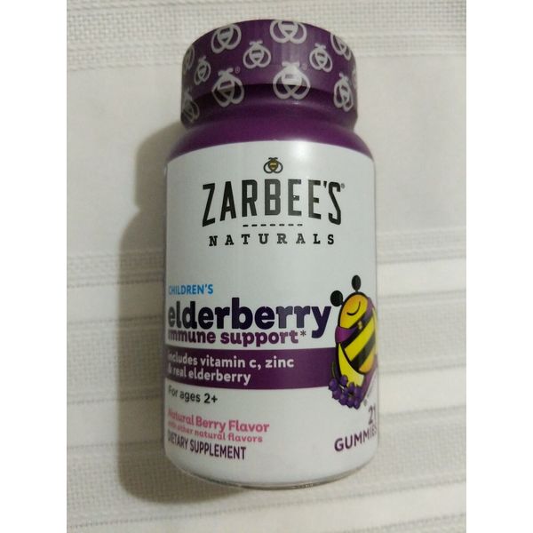 Zarbee's Naturals Children's Elderberry Immune Support, 21 Gummies, 5/23