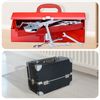 Sourcing Map Luggage Handle, 155mm/6.1in Black PU Leather Pull Handle with Screws for Suitcase, Cases, Boxes