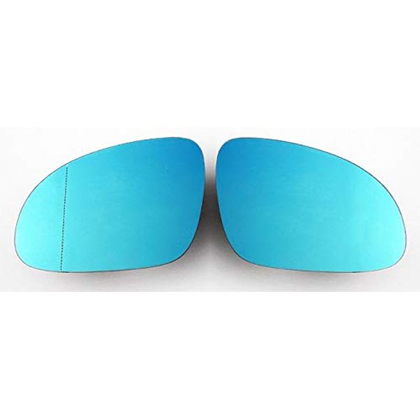Spiegelgläser Links+Rechts Asphärisch Blau Set