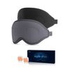 Sleep Mask, 2-Pack of Super Soft and Comfortable 3D Drowsy Sleep Mask, 100% Blackout Sleep Aid Eye Mask for Side Sleepers with Adjustable Straps, Suitable for Travel, Lunch Breaks, Meditation