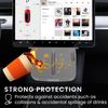 kwmobile Car Central Console Wireless Charging Pad Cover Compatible with Tesla Model Y/Model 3 Cover - Grey