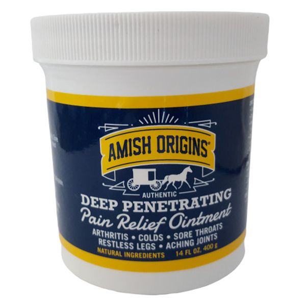 Amish Origins Deep Penetrating Pain Relief Ointment Restless Legs Arthritis 14oz