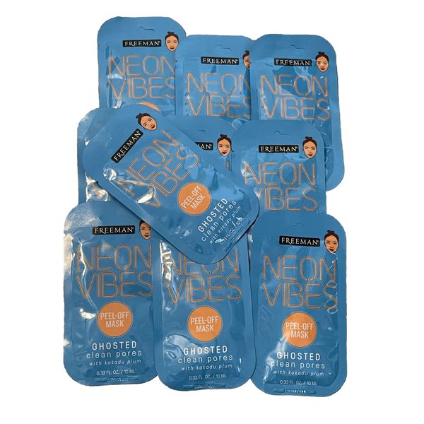 Face Masks 20 Count Freeman Neon Vibes-Peel-Off-Mask Ghosted