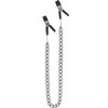 Spartacus Endurance Jumper Cable Nipple Clamps with Link Chain, Silver