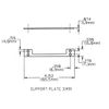 Mounting Plate/ Bracket, 4 hole, 3-7/16 multi-point sash lock