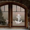 Medium 210mm 'Ship Anchor & Rope' Clear Static Window Cling Sticker/Decal (White) (WC00108487)