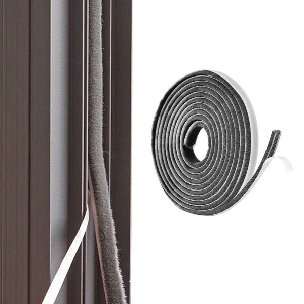 16.5Ft Weather Stripping Brush Self Adhesive Seal Strip for Sliding Windows