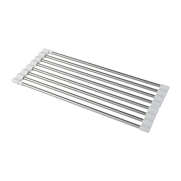 Trek KK00101 Anti-Microbial Folding Sink Drainer, Sliding Rack, Extendable, Width 15.7 to 23.6 inches (40 to 60 cm)