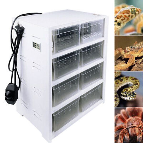 8-Grid Enclosure Acrylic Reptile Cage Lizard Frog Pet Snake Terrarium Lives Tank