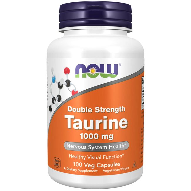 NOW FOODS Taurine, Double Strength 1000 mg - 100 Veg Capsules