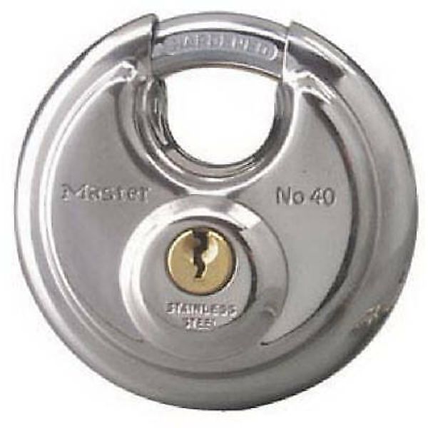 2-3/4 Inch Wide Disk-Shaped High-Security Shielded Padlock