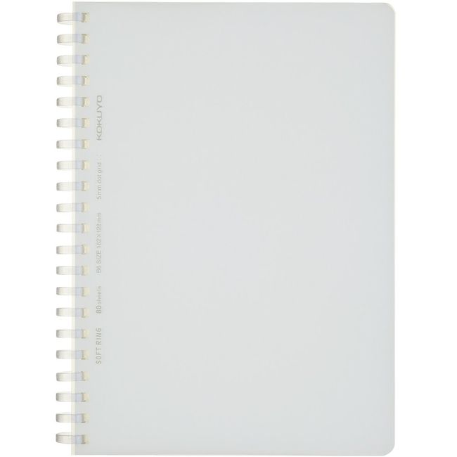 Kokuyo SV548WT-T Notebook, Soft Ring, Clear, Square Dot Ruled, B6, 80 Sheets, Clear