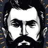 Nacnic Poster always wears beard. Design decorative sheet. A3 size