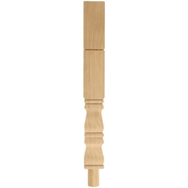 Jackson Woodturners Oak Provincial Double Block Newel Post (Square Design)
