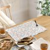2pc, Kitchen 17.7" Waterproof Table Dining Cotton Placemat Spill Proof Home Deco