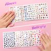 AIMEILI Nail Art Stickers Decals Self-Adhesive, 30 Sheets 3D Spring Flowers Nail Stickers Butterfly Stars Pattern Mixed for Women Girls Manicure DIY and as Kids Craft Art
