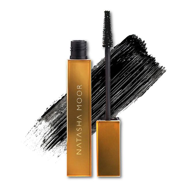 NATASHA MOOR: "Moor Power" Black Mascara - Luxurious Volumizing, Lengthening, and Darkening Formula - Water-Resistant & Smudge-Proof - Cruelty-Free Clean Beauty for Long-Lasting Results