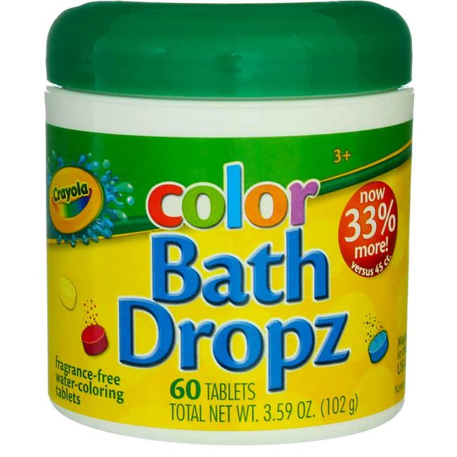 Crayola Color Bath Dropz, Fragrance Free 60 ea(Pack of 2) by Crayola