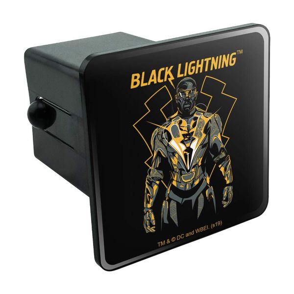 GRAPHICS & MORE Black Lightning Graphic Tow Trailer Hitch Cover Plug Insert