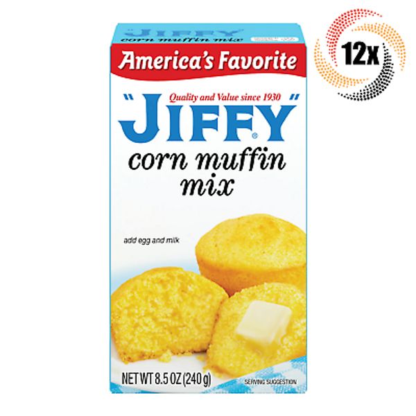 12x Boxes Jiffy America's Favorite Corn Muffin Mix | 8.5oz | Fast Shipping!