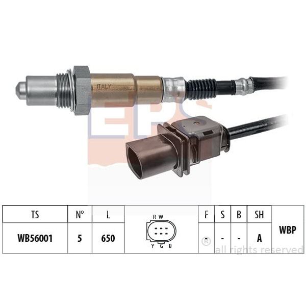 Lambda Sensor Made in Italy - OE Equivalent from EPS (1.998.413) Sensor Mixture Preparation Oxygen Sensor
