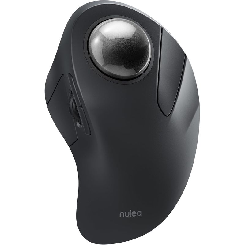Nulea Wireless Ergonomic Trackball Mouse, Rechargeable, Bluetooth ...