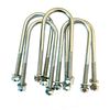 U Bolt Round M10 Thread 75mm Inner Width x 150mm Length with Hex Nuts and Washers (2)