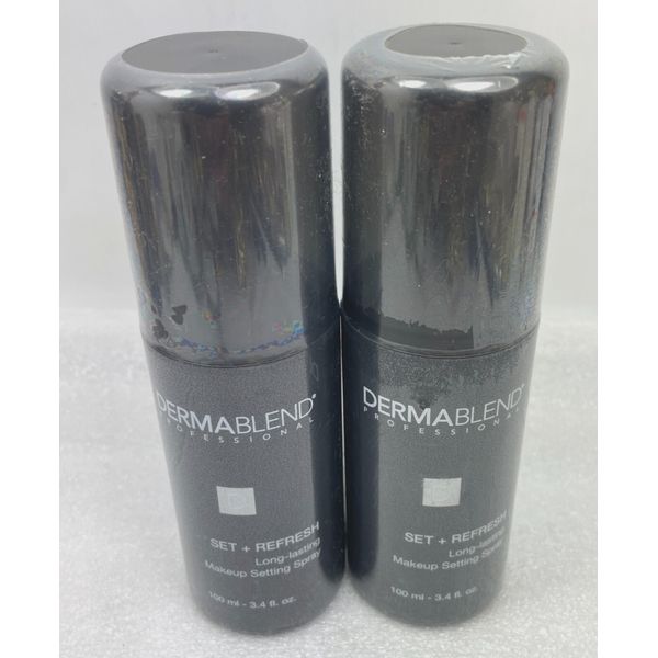 NEW( 2) DERMABLEND SET+REFRESH Makeup Setting Spray 3.4 fl oz each