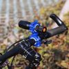 Bicycle Light Holder Flashlight Holder Multifunctional 360 Degree Rotation 3 Gear Adjustable Bicycle LED Flashlight Bracket (Blue)