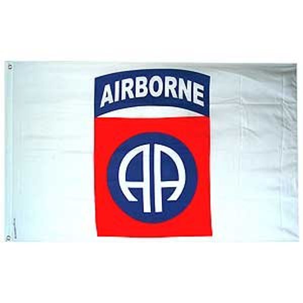 Flag Army 082nd AirBorne White Poly 2ft X 3ft