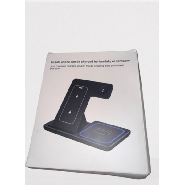 3 in 1 Wireless Charging Stand, Horizontal and Vertical Charging, Black