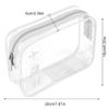 Clear Travel Toiletry Bag TSA Approved Quart Size Travel Bag Clear Airport Carry On Liquid Bag Cosmetic Pouch Clear Shower Bag Transparent Toiletries Bag Airport Security Toiletry Bags(White