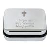 Engraved Trinket Box and Cross Necklace.