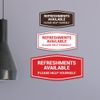 Fancy Refreshments Available Please Help Yourself Sign (Brushed Silver) - Small 1 Pack