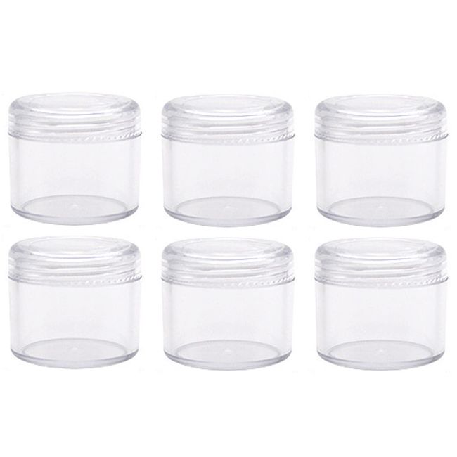 20 Oz Glass Food Storage Jars Set of 6, Clear Storage Containers