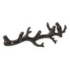Rustic Cast Iron 2 Lovebirds On Tree Branch Multi Points Wall Hooks 12.5" Long