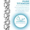 Willis Judd Womens Love Heart Titanium Magnetic Therapy Bracelet Adjustable