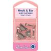 Hemline Hook & Bar Fasteners Silver