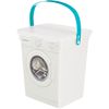 Plastic Laundry Dishwasher Washing Powder Tablet Detergent Storage Box Container with Blue Handle