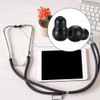 Silicone Replacement Ear Tips Eartips Earbud Stethoscope Accessories for Litman Stethoscope (Black)