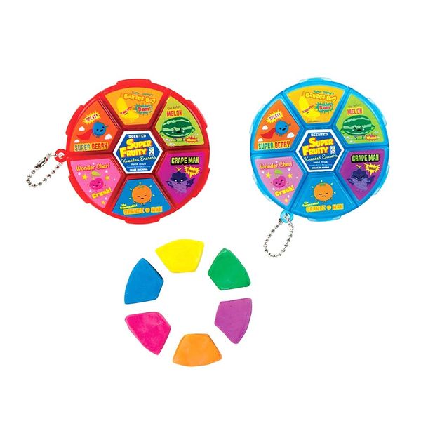 Super Fruity Scented Kneaded Eraser Wheel Toy Eraser Set of 2