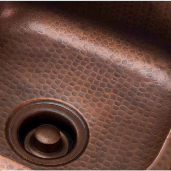 SinkSense 3.5" Disposal Flange Drain with Stopper, Antique Copper