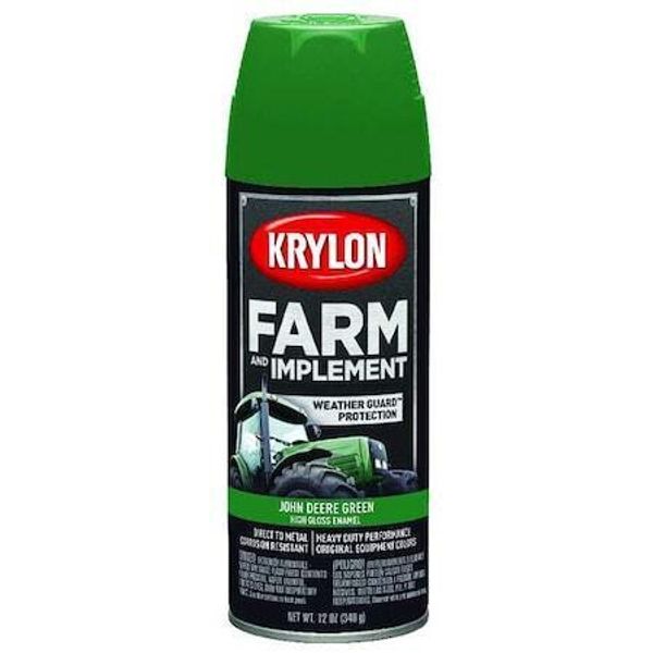 Krylon K01932008 Spray Paint, John Deere Green, High-Gloss, 12 Oz