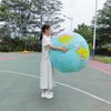 Keesoon-36 Inch Giant Geographic Globe, Inflatable Globe, PVC Educational Game World Map Globe, Diameter 90cm